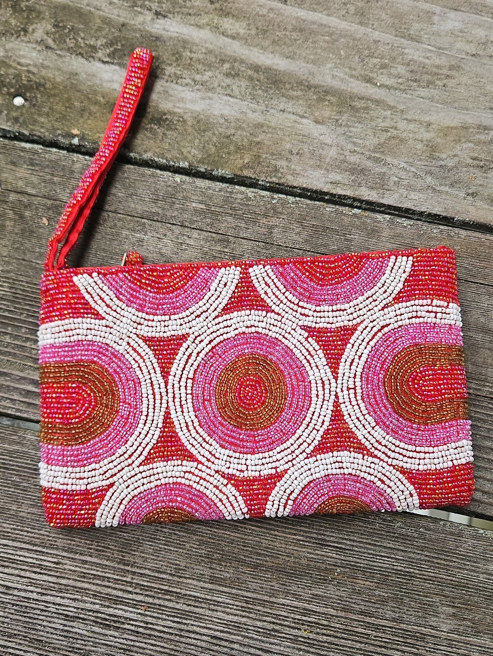 Perfect Vintage Beaded Wristlet Clutch